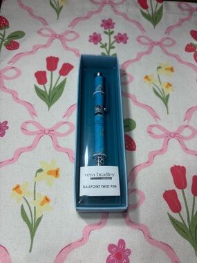 New Vera Bradley Sea Turtle and Coral Patterned Ballpoint Twist Pen
